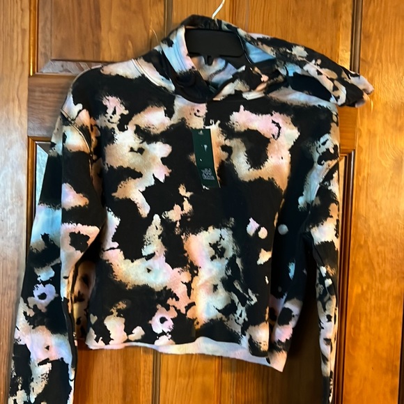New Wild Fable Womens Tie Dye Crop Hoodie S NWT